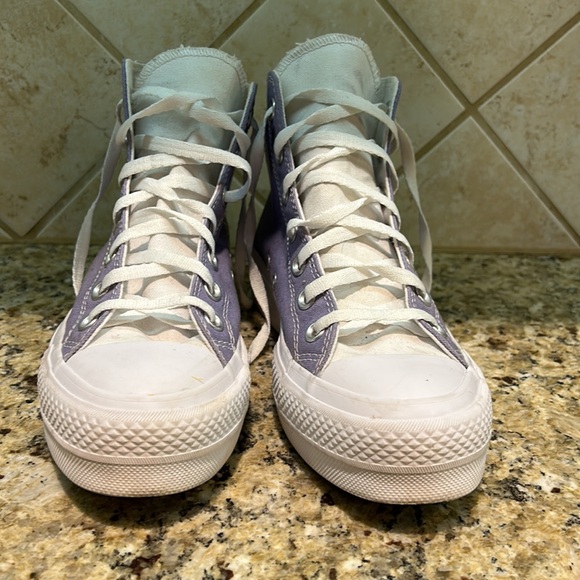 Converse Purple High top high lift Platform shoes women’s 7~Nice~ - Picture 4 of 6